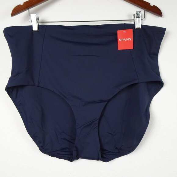 SPANX Other - Spanx High Rise Shaping Swim Bottom Brief Women's Plus Size 3X Navy Blue 50125R